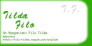 tilda filo business card